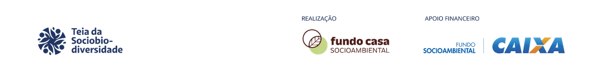 Régua de marcas Teia, Fundo Casa, Fundo Socioambiental e CAIXA